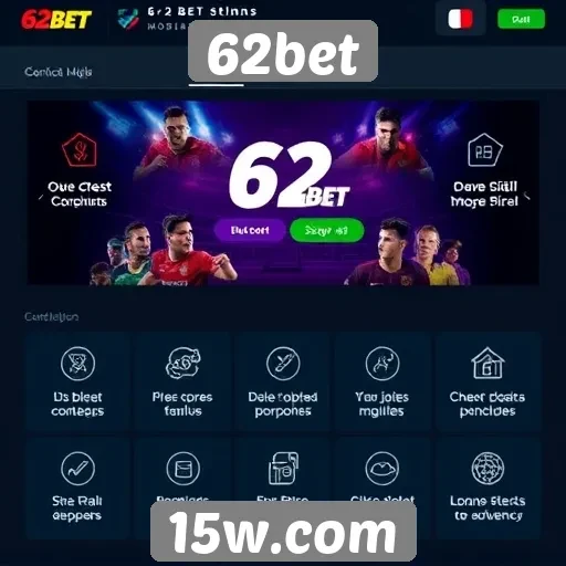 Análise das funcionalidades do site de jogos 62bet